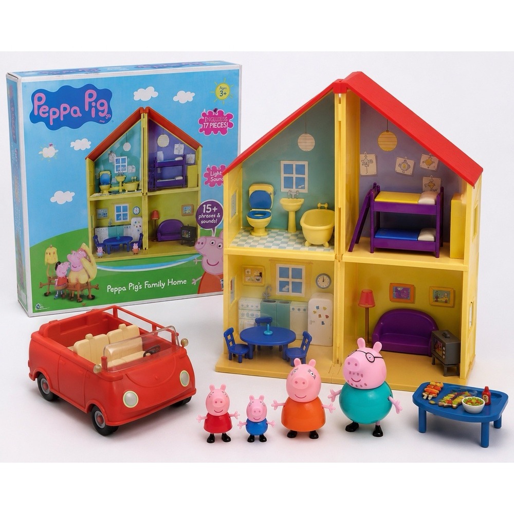 2021 Peppa Pig Family Home Combo Playset F4696 NEW Open Box Complete Hasbro